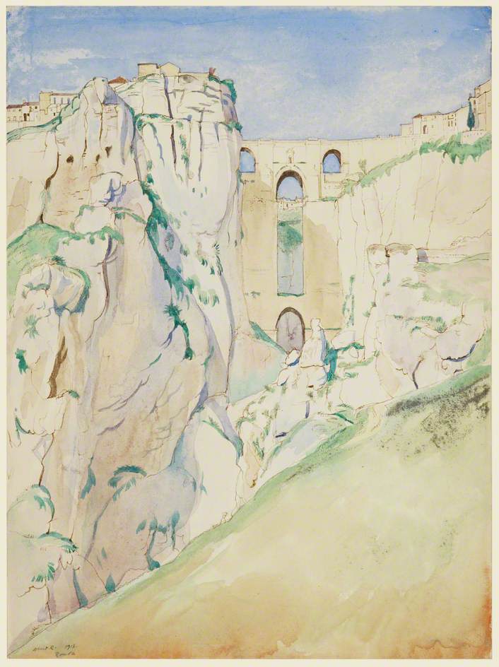 albert-daniel-rutherston-viaduct-at-ronda-1913