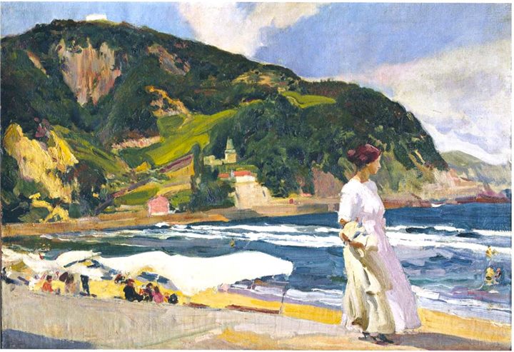 joaquin-sorolla-y-bastida-maria-en-la-playa-de-zarauz