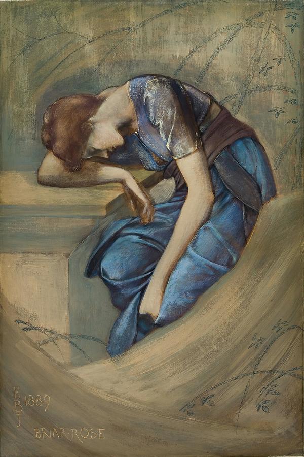 the-briar-rose-series-study-for-the-garden-court-sir-edward-coley-burne-jones